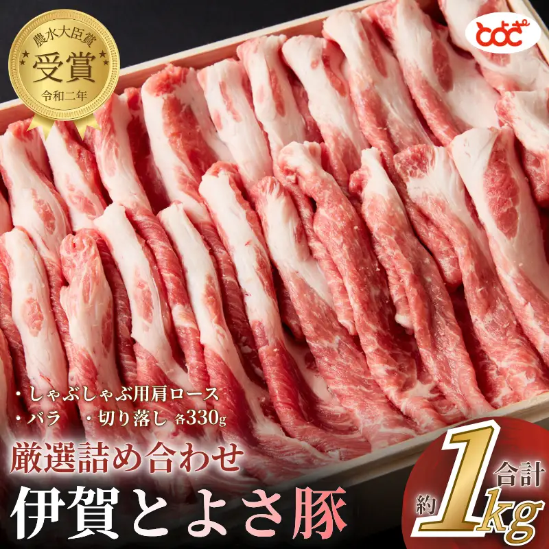 ブランド豚 農水大臣賞受賞　伊賀とよさ豚　厳選詰め合せ1Kg【tysk0001】