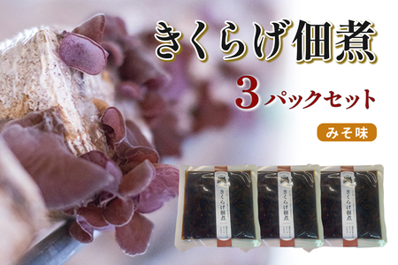 きくらげ佃煮（みそ味）×3パック 【157_0006】