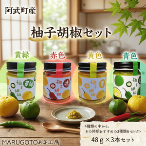 柚子胡椒 3種セット 阿武町産 abuiro
