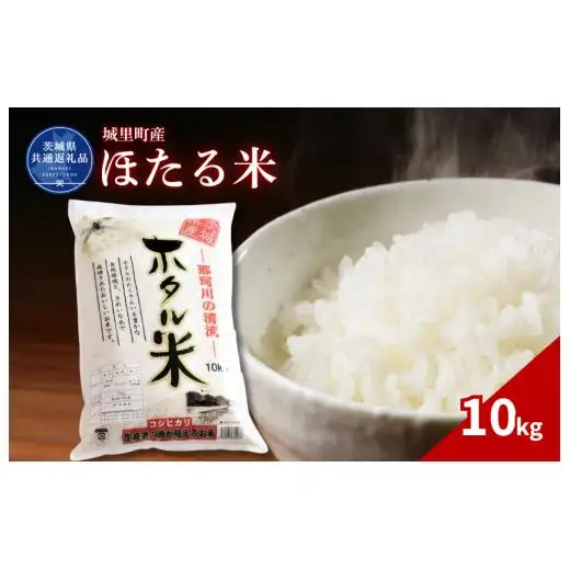ほたる米 10kg（茨城県共通返礼品・城里町産） / 米 こめ コメ お米 おこめ ほたる米 白米 精米 ごはん ご飯 令和7年産 10kg 茨城県 城里町 利根町