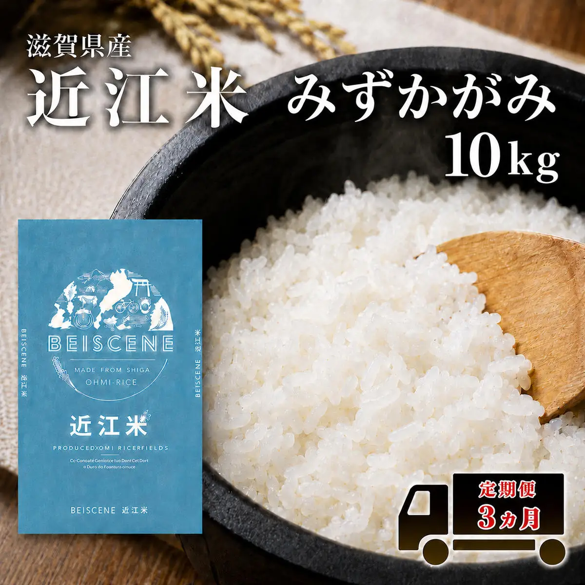 お米 みずかがみ 10kg 精米 定期3ヶ月 お米