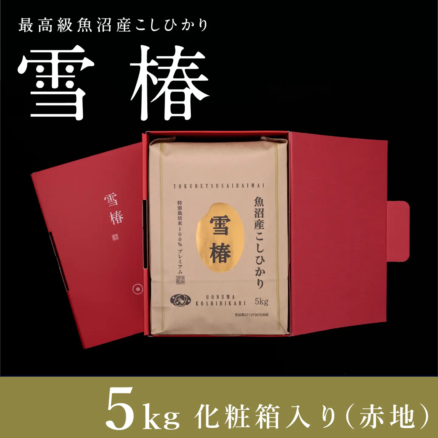 魚沼産コシヒカリ 雪椿  5kg×1袋 特別栽培米 化粧箱入り  | 魚沼 津南町 令和7年