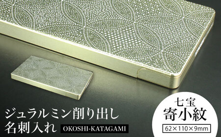 【七宝「寄小紋」】ジュラルミン削り出し名刺入れ 「OKOSHI-KATAGAMI」/  名刺 ビジネス 日本製 / 亀山市 / 有限会社ギルドデザイン[AMAA053-5]
