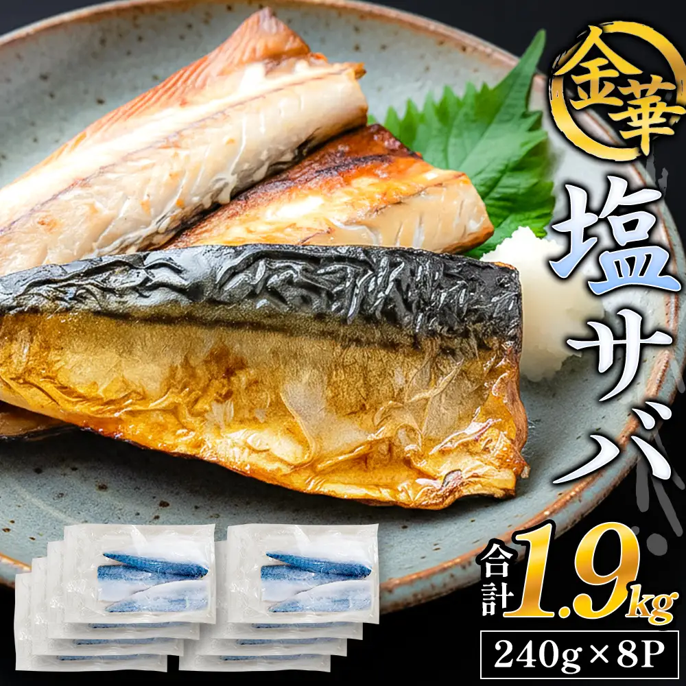 金華 塩サバ 1.9kg ( 240g × 8p ) 金華さば サバ  塩鯖 金華鯖 金華サバ さば 鯖 塩さば 魚 魚介 魚介類 海鮮 冷凍 宮城県 宮城 石巻市 石巻