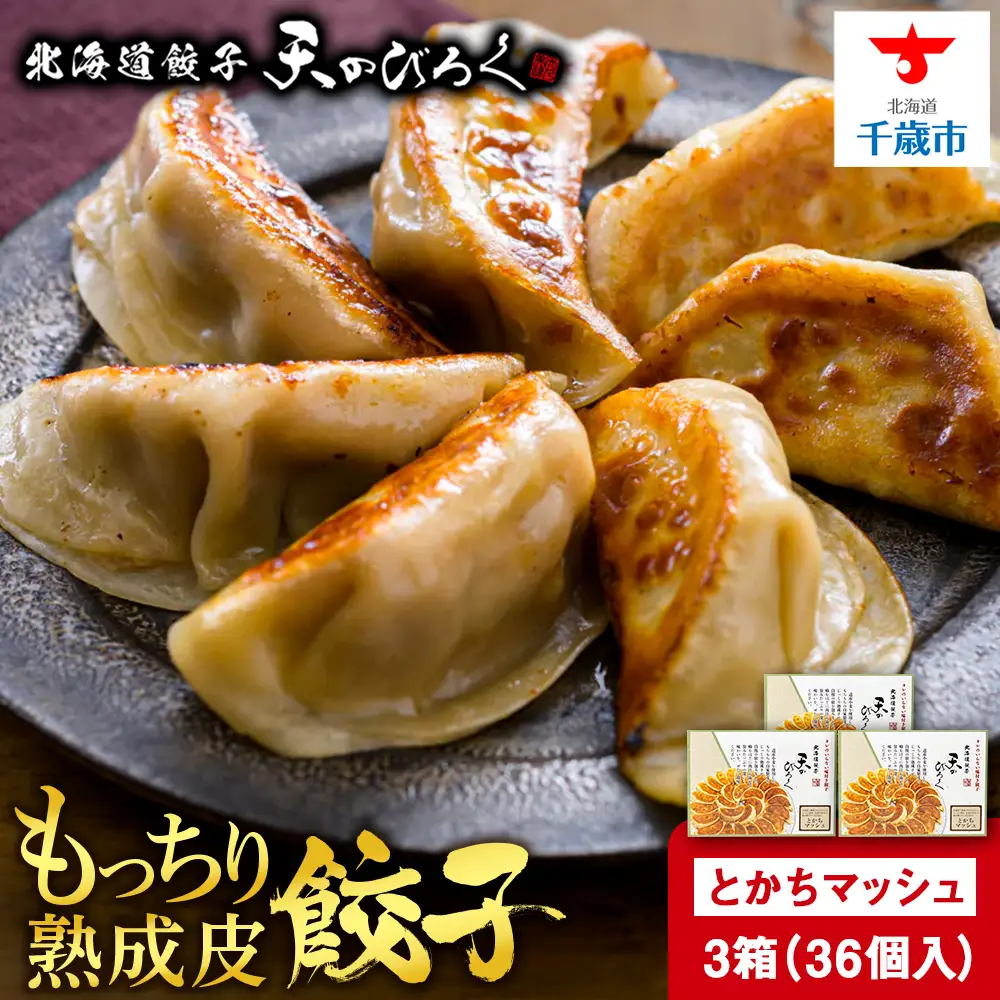 北海道餃子天のびろく とかちマッシュ12粒入 3箱