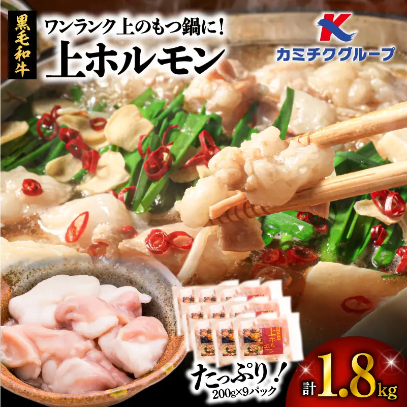 ワンランク上の もつ鍋 に！ 上ホルモン 1.8kg（200g×9パック） K002-004_03 ホルモン お肉 牛肉