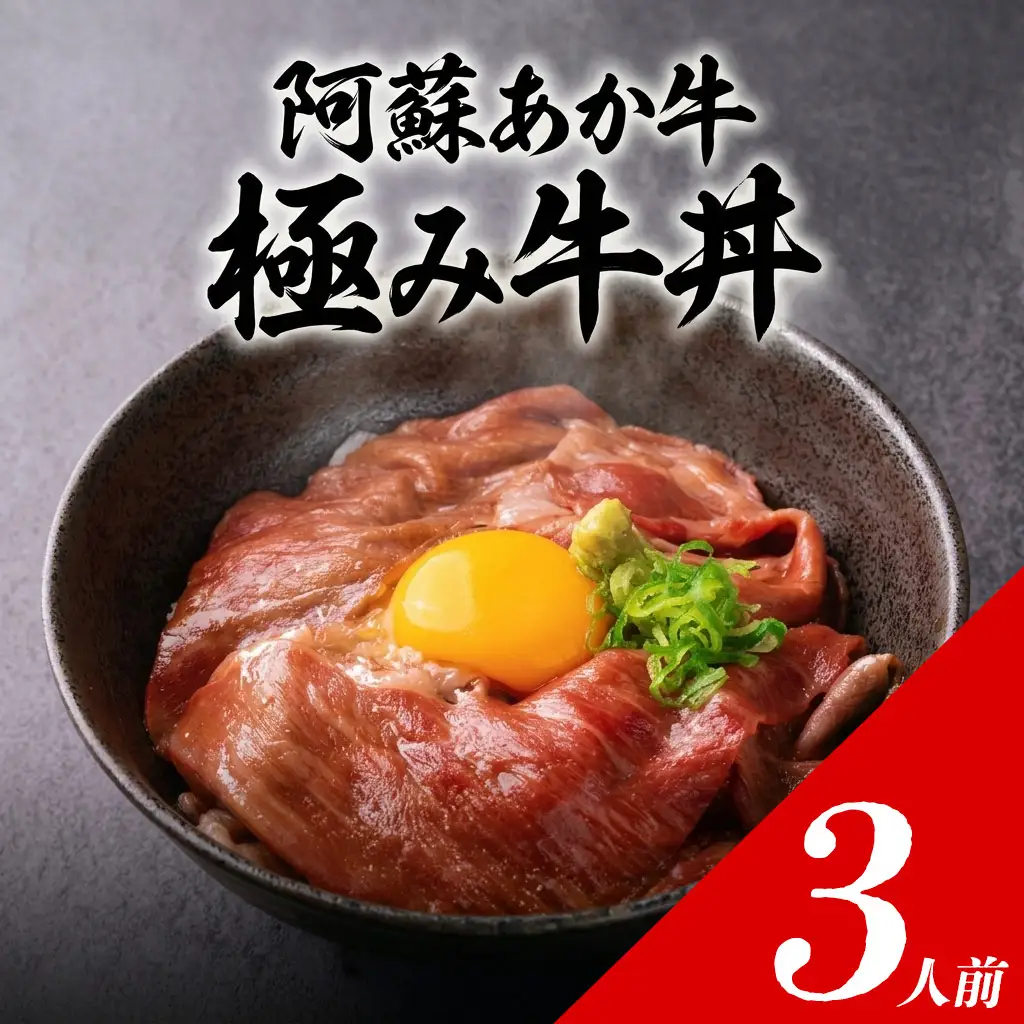 極み あか牛丼 3人前 特製タレ付き あか牛 牛丼 冷凍 阿蘇市