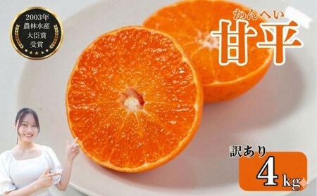 【甘平】【訳アリサイズミックス】甘平 約4kg 平均糖度14度超え