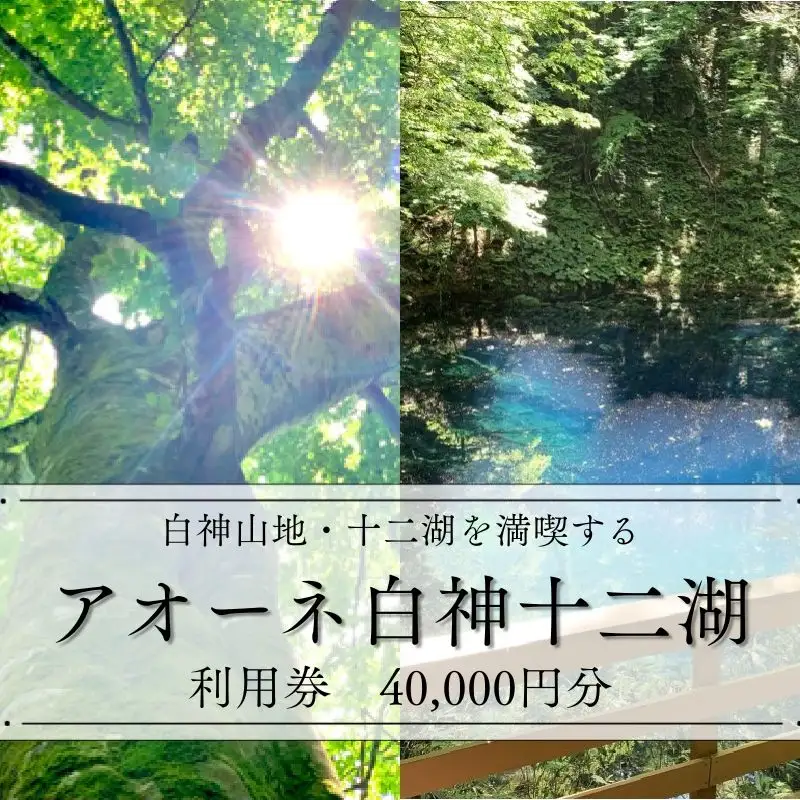 アオーネ白神施設で使える利用券 40,000円分  [fu-0013-005]