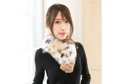 【0211】天然の斑点 リンクスキャットダブルフェースマフラー