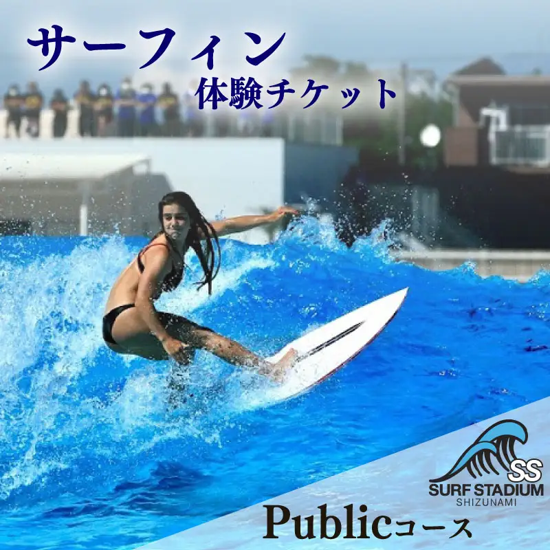 【Public 土日祝コース 中級～上級者向け】サーフィン 練習 体験 土日祝コース チケット ＜静波サーフスタジアム＞ 