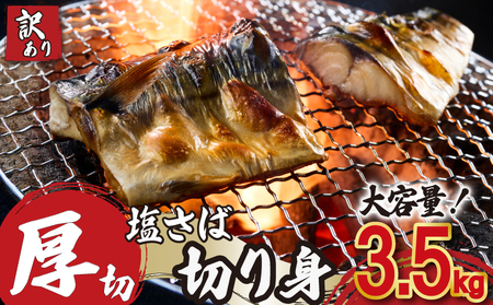 訳あり 厚切 塩さば 切り身 約 3.5kg
