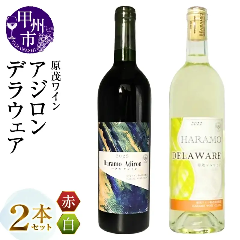 ワイン 原茂ワイン デラウェアとアジロン2本セット（MG）B12-677