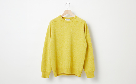 ≪先行予約≫【THISISASWEATER.】A4: A SWEATER IS COLOR.  Yellow moku イエロー カシミヤセーター 服 洋服 ユニセックス メンズ レディース ブランド 数量限定 山形県 山辺町 サイズ2 yt-scxym2