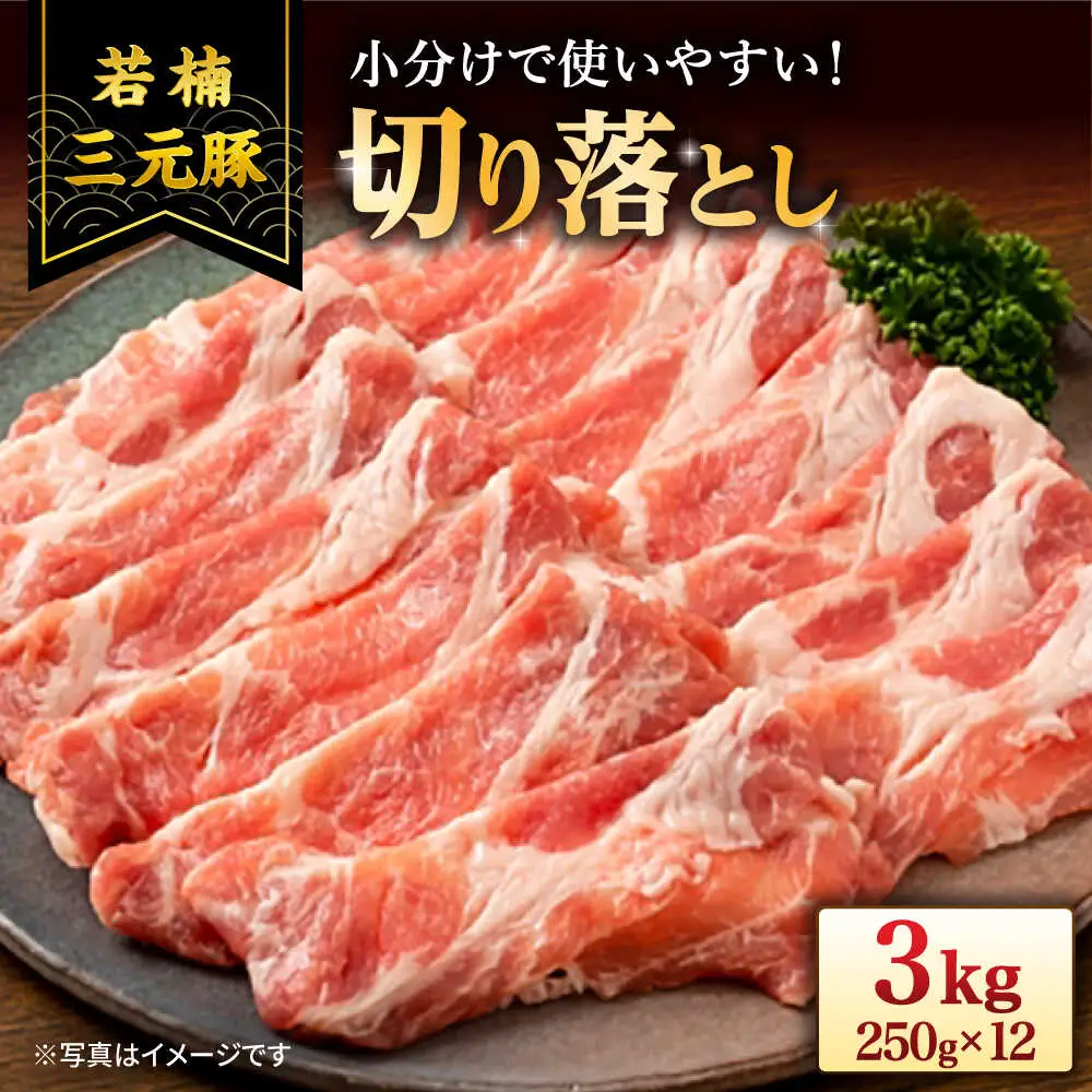 若楠三元豚 切り落とし 3kg /ナチュラルフーズ[UBH124] 切り落とし