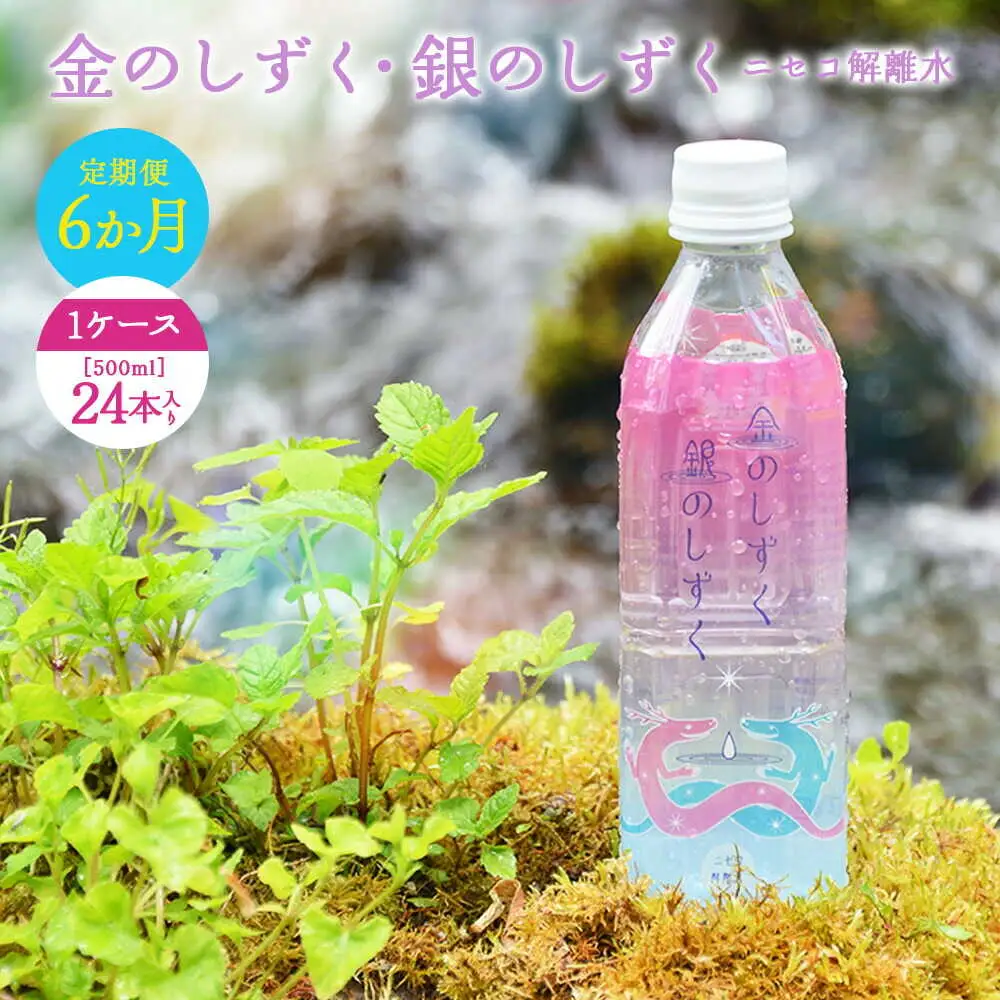 【全6回定期便】 ニセコ解離水 金のしずく・銀のしずく 500ml×24本 | 水 保存水 軟水 ミネラルウォーター 羊蹄山 解離水 | 株式会社アプロディーテ[BPAH003]
