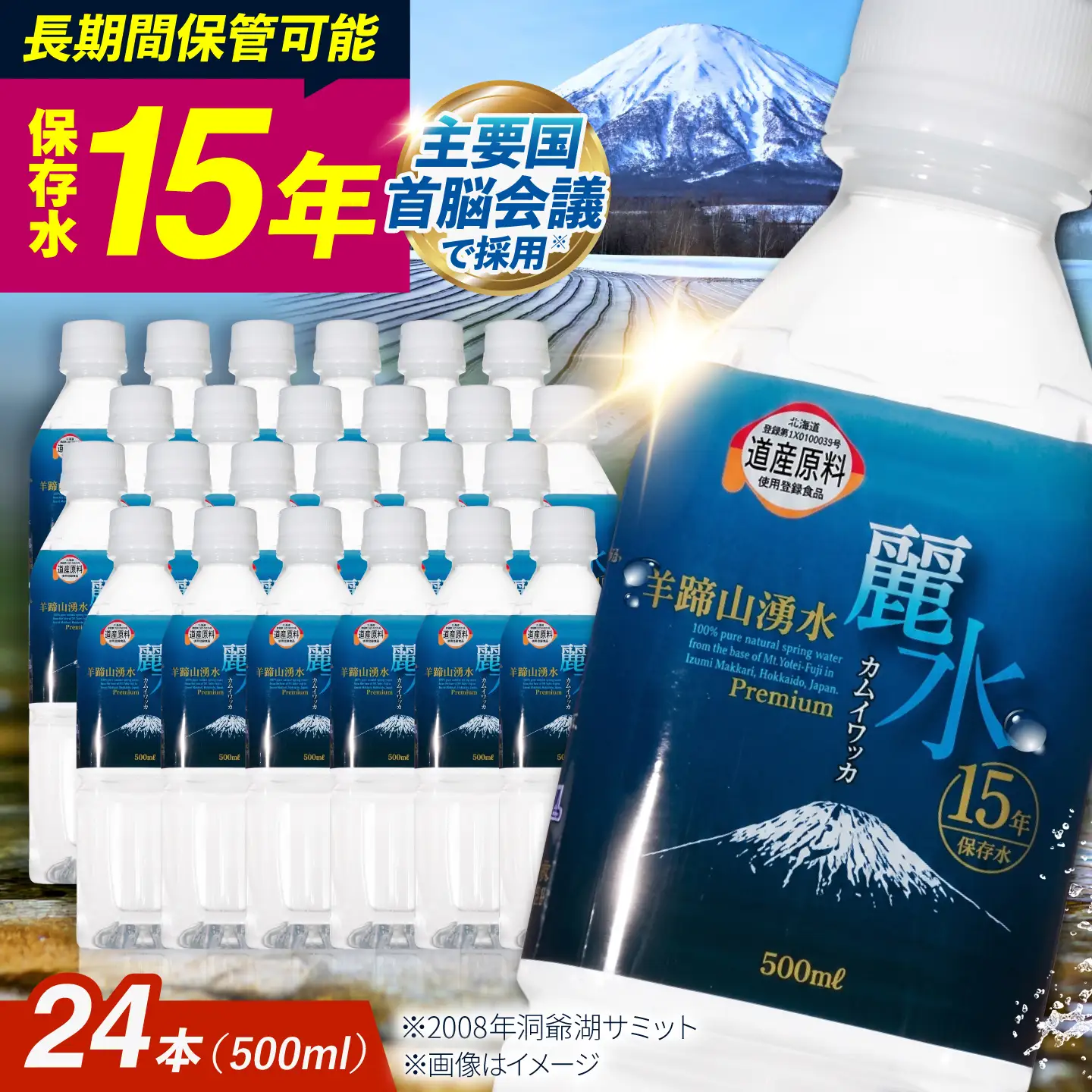 ≪15年≫ 保存水 500ml×24本 [BPAI003]  水
