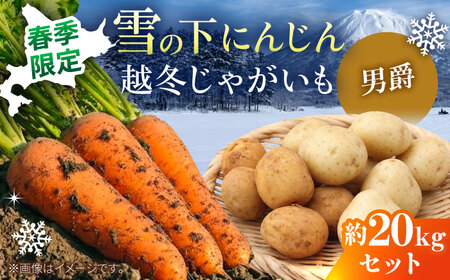 【先行予約】 雪の下にんじんと越冬じゃがいもセット 計20kg（男爵）[BPAM032] 野菜セット