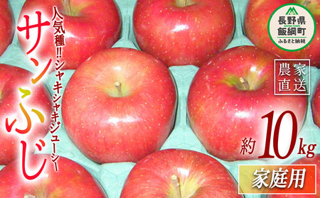 りんご サンふじ 家庭用 10kg ヤマウラ農園 2026年11月下旬頃から2026年12月上旬頃まで順次発送予定 令和8年度収穫分 信州 果物 フルーツ リンゴ 林檎 長野 予約 農家直送 長野県 飯綱町 [1588]