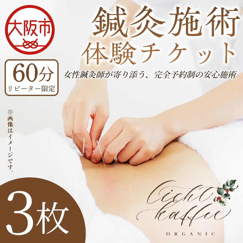 ふるさと納税 鍼灸施術体験チケット（60分）×3枚_OS369-0003