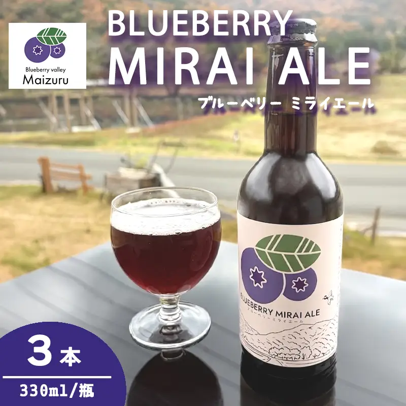 ブルーベリーミライエール 330ml×3本 |  地ビール クラフトビール