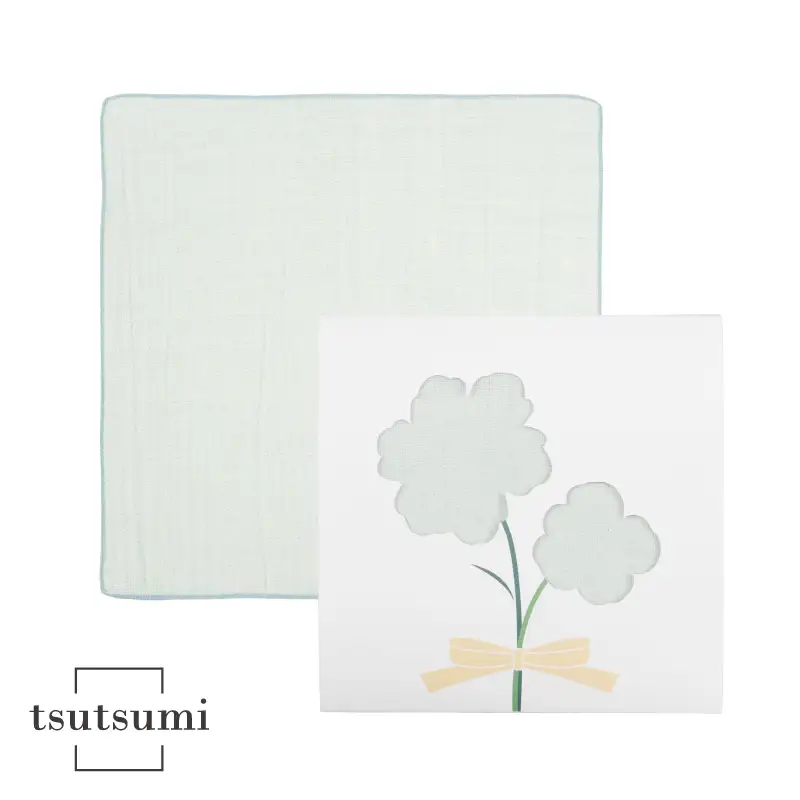 tsutsumiハンカチ単品ハンカチギフト（ブルー）