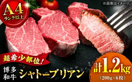 【お中元対象】【希少部位！】博多和牛 シャトーブリアン 200g×6枚 （計1.2kg）桂川町/肉のくまもと屋[ADCI009]