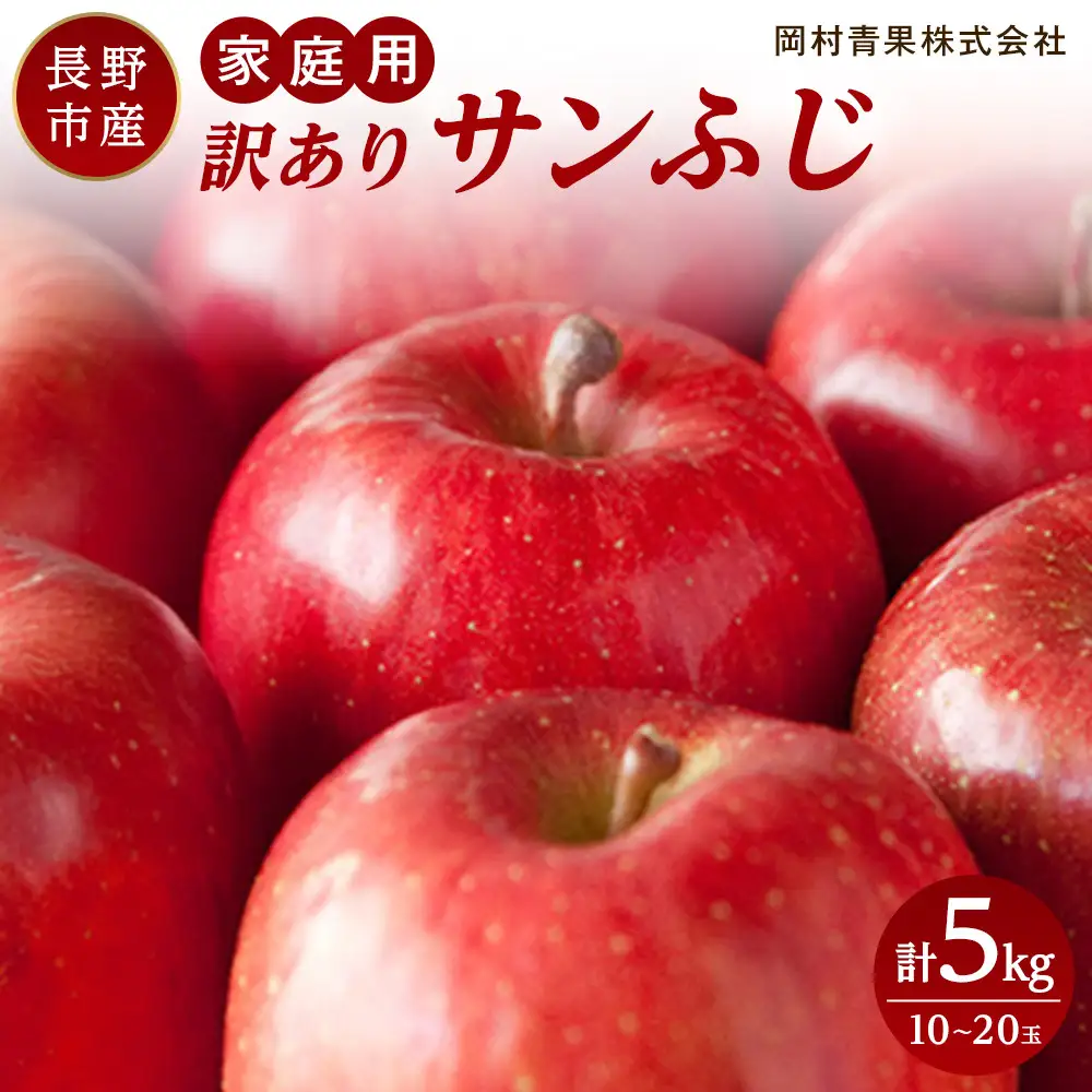 金オ岡村青果株式会社 長野市産 サンふじ りんご 家庭用 訳あり 5kg 【2027年1月中旬頃より発送予定】 | りんご フルーツ