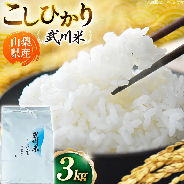 【数量限定】 米 令和8年産 こしひかり 山梨県産 武川米 3kg