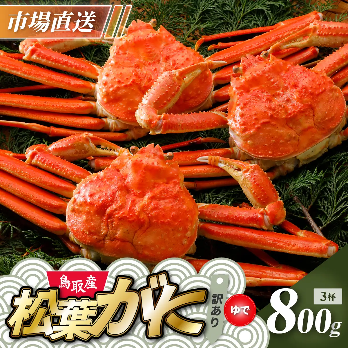 Y944【ボイル】訳あり 松葉がに 800g超の大きいサイズ 特大3杯