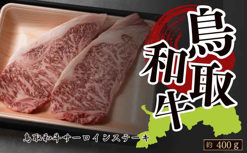 Y1042 鳥取和牛サーロイン ステーキ用 約400g(約200g×2枚)