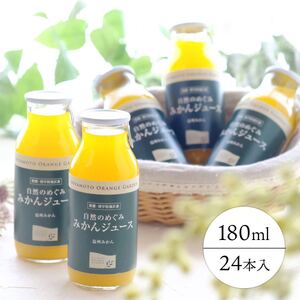 愛媛産100%ストレート 自然のめぐみ みかんジュース180ml×24本【F25-73】【1231095】 YWTAP040