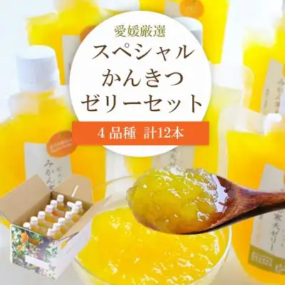 愛媛選り抜き!スペシャルかんきつゼリー12本セット │ みかん 不知火 甘平 清見【C25-152】【1452992】 YWTAP094