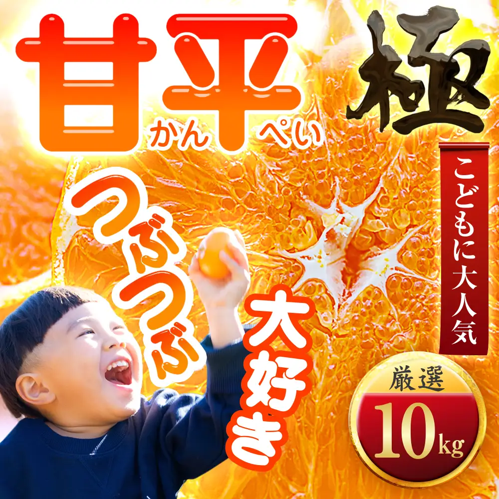 【先行受付】【売切れ前に!】シャキシャキ甘い♪♪【甘平】10kg　愛媛県産 【H49-65】【1509768】 YWTZ057