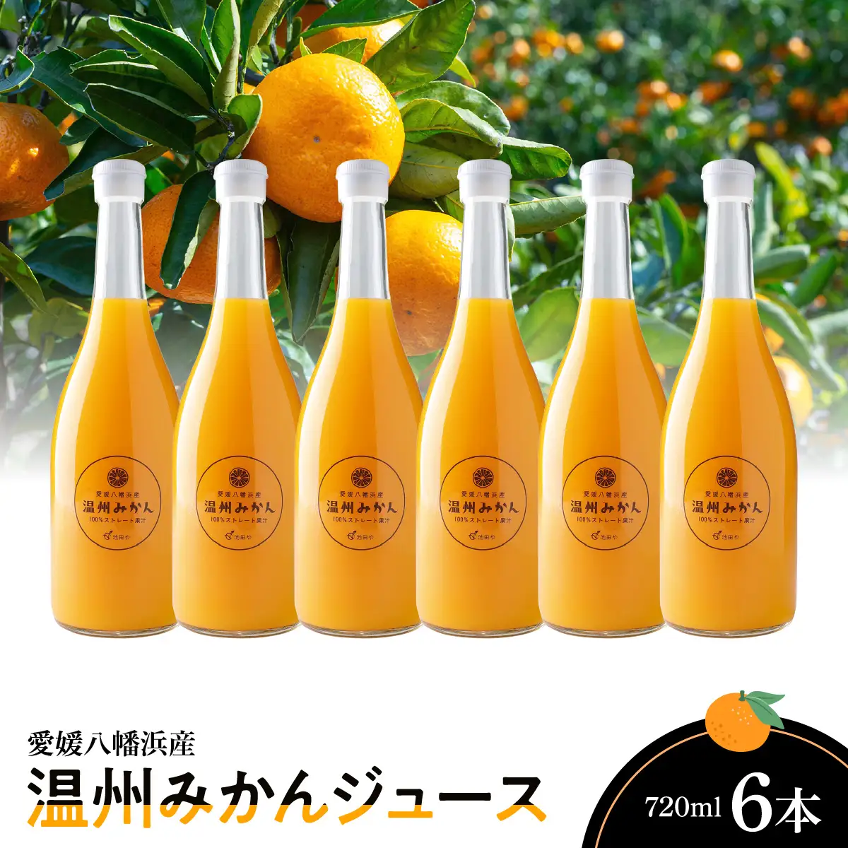 温州みかんジュース720ml×6本【E56-68】【1621268】 YWTAS058