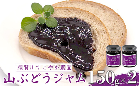 栄養たっぷり 須賀川すこやか農園 山ぶどうジャム 150g 2瓶 山葡萄 ブドウ ぶどう ジャム 加工品 食品 F7X-0809