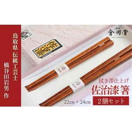 佐治漆 箸セット(2膳)拭き漆仕上げ【1724107】