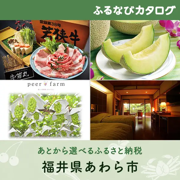 【有効期限なし！後からゆっくり特産品を選べる】福井県あわら市カタログポイント