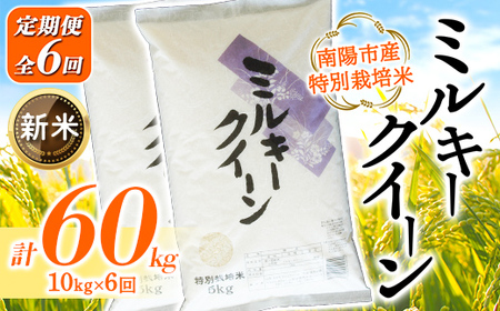 【令和8年産 新米 先行予約】【金賞受賞農家】 《定期便6回》 特別栽培米 ミルキークイーン 計10kg(5kg×2袋)×6か月 《令和8年9月下旬～発送》 『あおきライスファーム』[2416-R8]