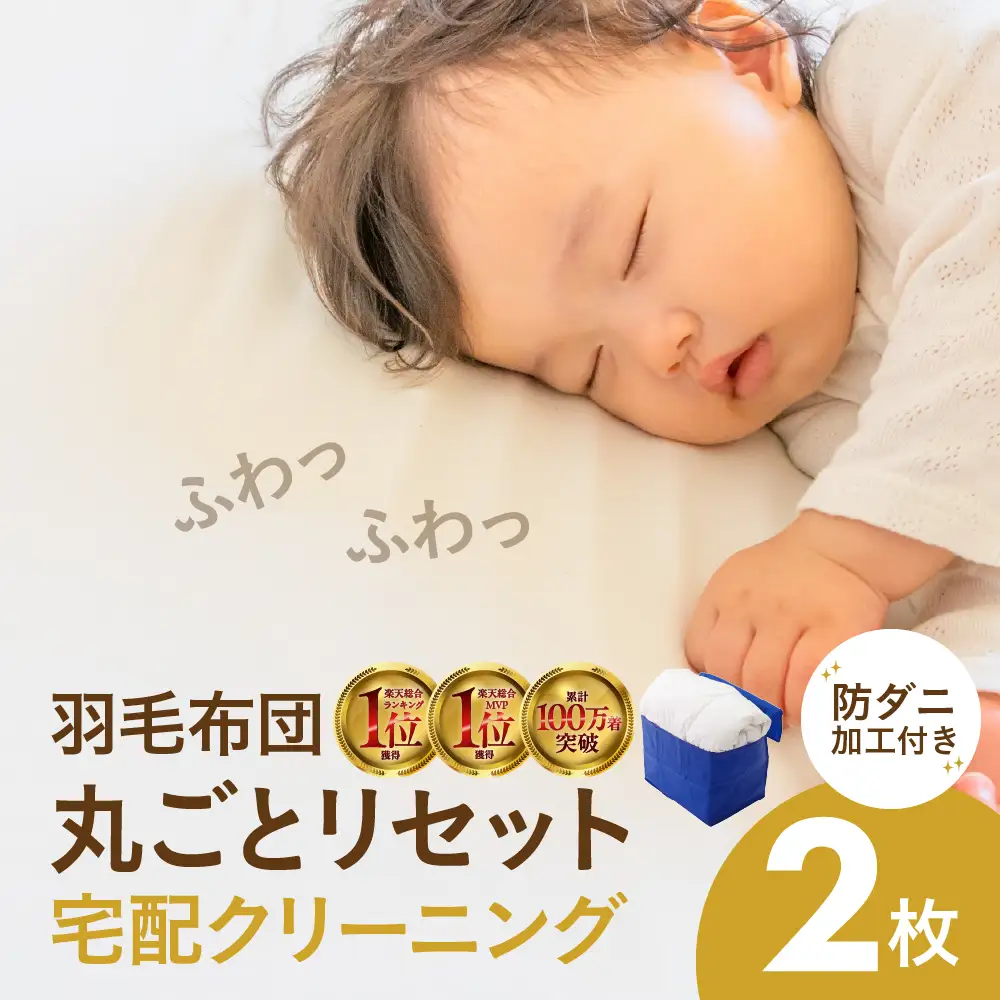 羽毛布団丸洗い宅配クリーニング 2点｜クリーニング