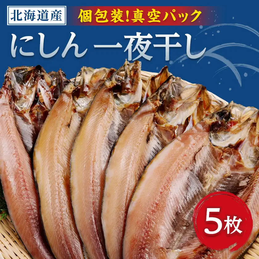 開きにしん一夜干し　5枚セット【配送不可地域：離島】【1682674】