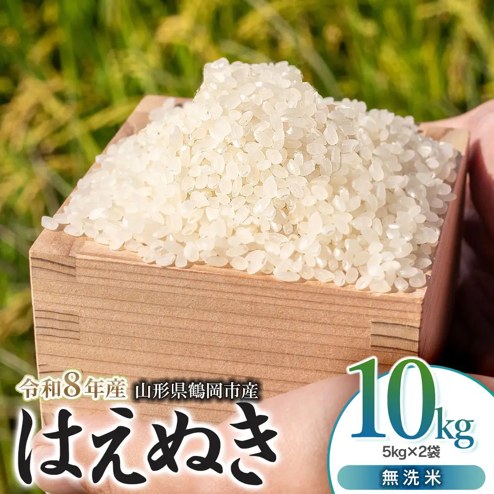 【令和8年産 新米】はえぬき無洗米 10kg（5kg×2袋）K-863 馬町さくらファーム