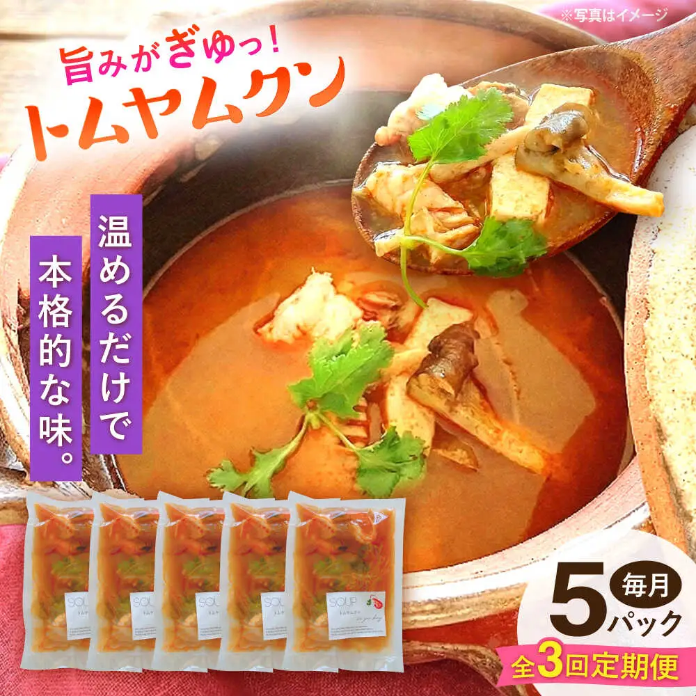 【全3回定期便】トムヤムクン 約180g×5パック 【SOUP LAB】[AYAK017]