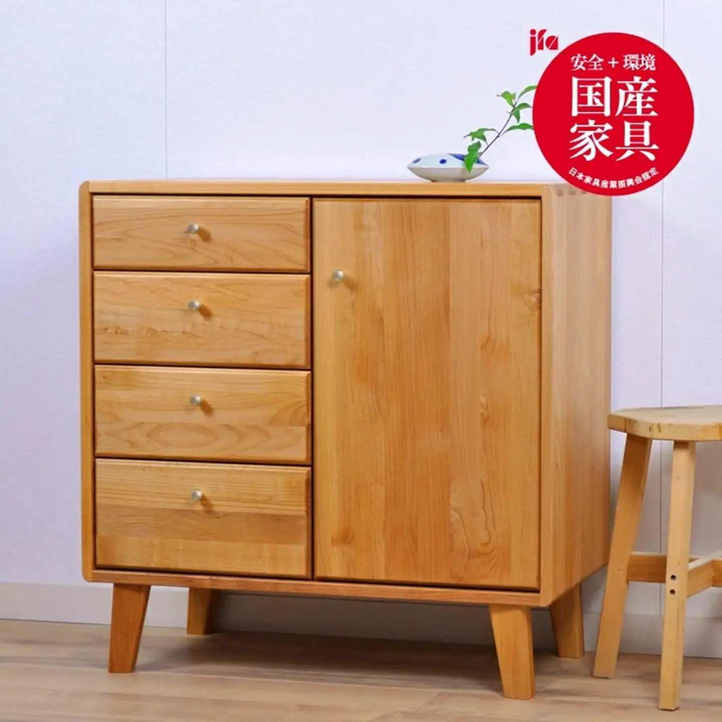 kumukumu80リビングボード　クリア色【諸富家具】：C317-001