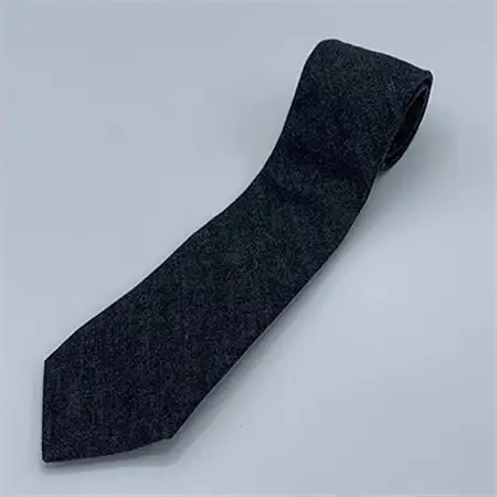 クラバットユキジ製　ソフト・デニムタイ(ブラックマット)_装飾品・工芸品 ネクタイ・ベルト 服飾小物 _【1078922】