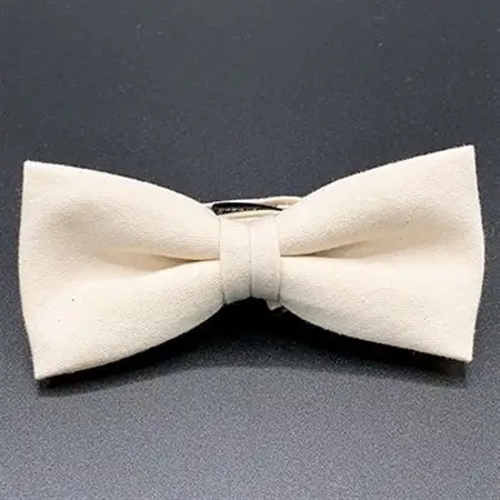 クラバットユキジ製　デニム蝶ネクタイ(ミルキーホワイト)_装飾品・工芸品 ネクタイ・ベルト 服飾小物 _【1095858】