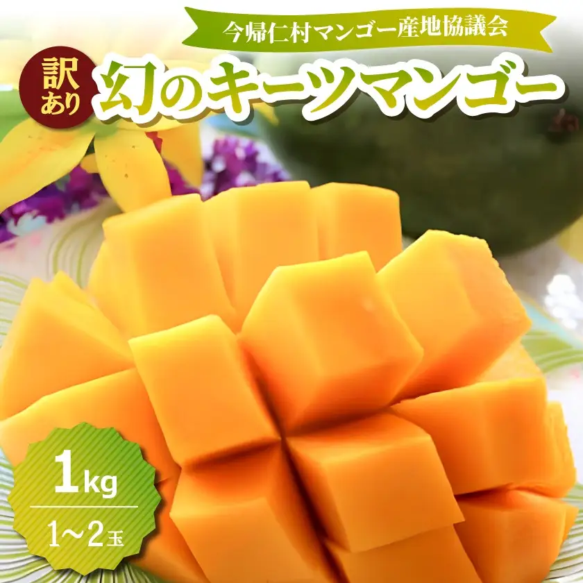 【2026年8月中旬から順次発送・訳あり】今帰仁産の幻のキーツマンゴー1kg(1～2玉)【配送不可地域：離島】【4014741】