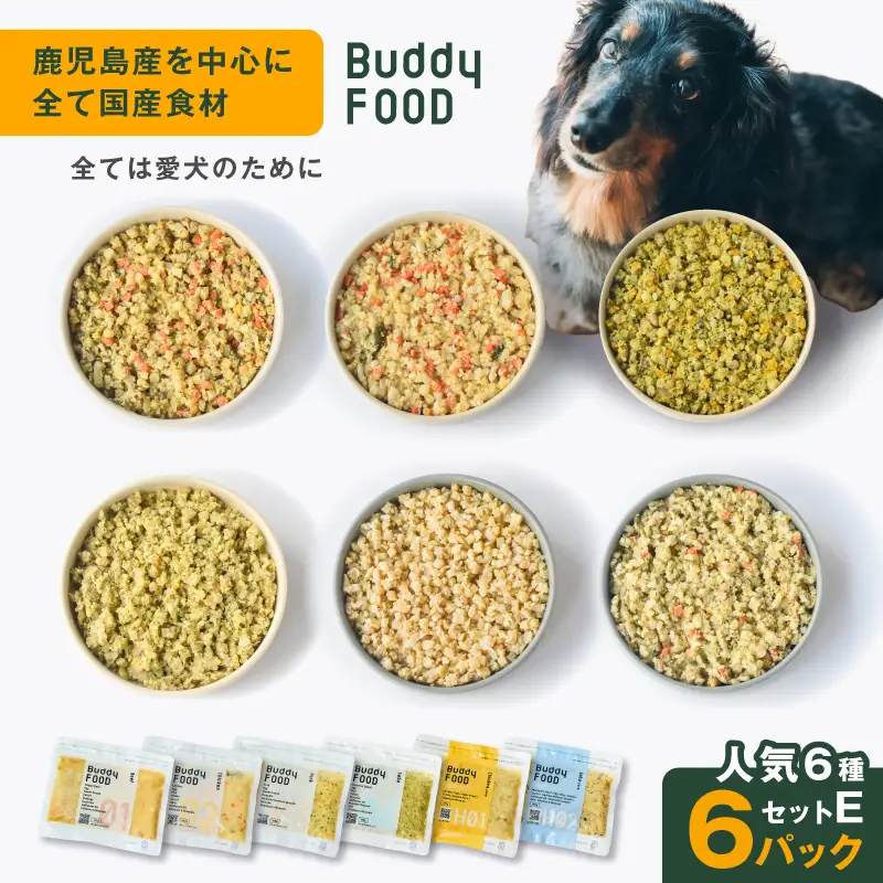 Buddy FOOD 人気6種 セットE K390-001_21 国産 魚 肉 ペットフード