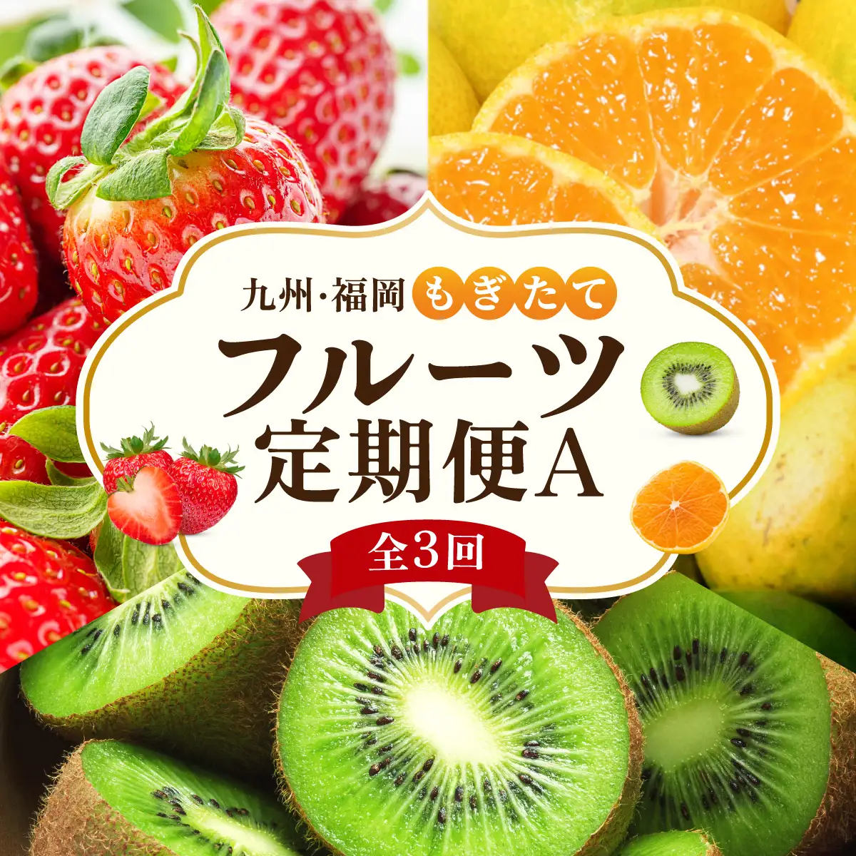 ＜定期便・全3回＞九州・福岡もぎたて フルーツ定期便