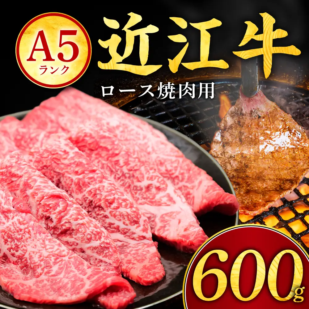 近江牛ロース焼肉用 600g 常松商店 滋賀県 東近江市 D32 近江牛 焼肉 ロース 牛肉 A5 和牛 600g 国産 焼き肉 ギフト 霜降り
